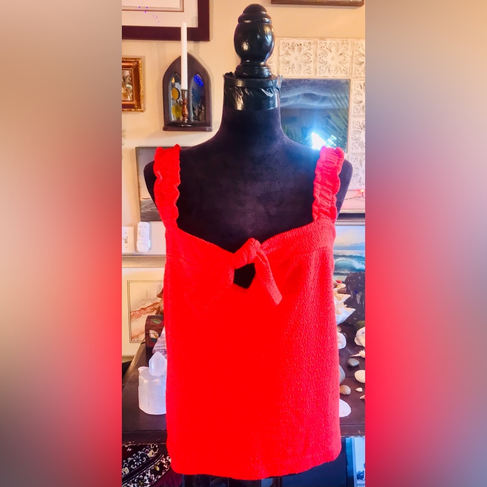 COPY - Old Stock Tagged Madewell Bohemian Fairy Red Beach Passion Nubby Tank To…